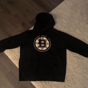 Men's Boston Bruins Fanatics Branded Black Primary Team Logo Fleece Hoodie